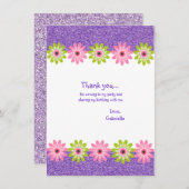 Merci d'anniversaire de parties scintillantes et (Devant / Derrière)