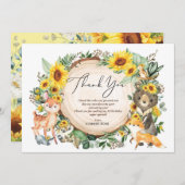 Merci d'anniversaire des animaux de la forêt de To (Devant / Derrière)