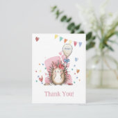 Merci d'anniversaire des enfants de Hérisson rose (Debout devant)