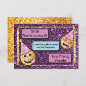 Merci d'anniversaire Emoji SMS téléphone (Devant / Derrière)