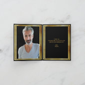 Merci d'anniversaire photo or noir (Intérieur)