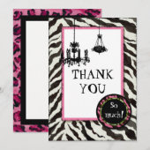 Merci d'anniversaire, zèbre, lustre de n de (Devant / Derrière)