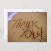 Merci dans carte postale de sable (Devant / Derrière)