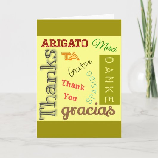 Merci dans de nombreuses langues Design de typogra (Devant)