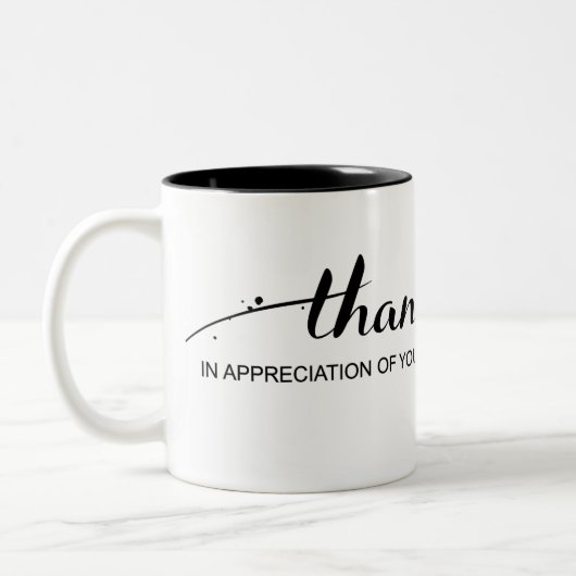 "Merci dans l'appréciation de vous" tasse (Gauche)