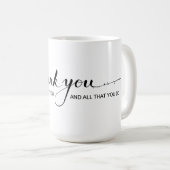 "Merci dans l'appréciation de vous" tasse (Devant droit)