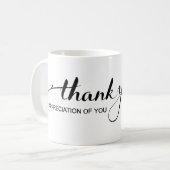 "Merci dans l'appréciation de vous" tasse (Devant gauche)