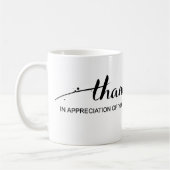 "Merci dans l'appréciation de vous" tasse (Gauche)