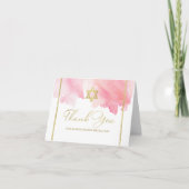 Merci d'aquarelle bat mitzvah | Rose Abstrait (Devant)