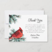 Merci d'aquarelle cardinale funéraire (Devant)