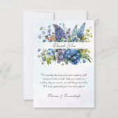 Merci d'aquarelle de Bohême bleu violet (Devant)