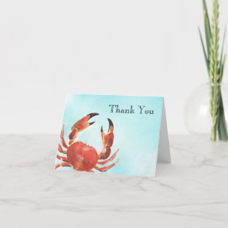 Merci d'aquarelle de crabe de mer