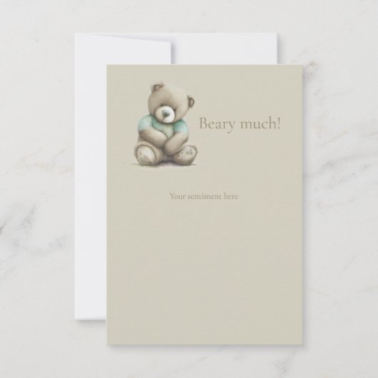 Merci d'aquarelle de l'ours en peluche (Dos)