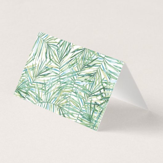 Merci d'aquarelle Feuille vert tropical (Back)
