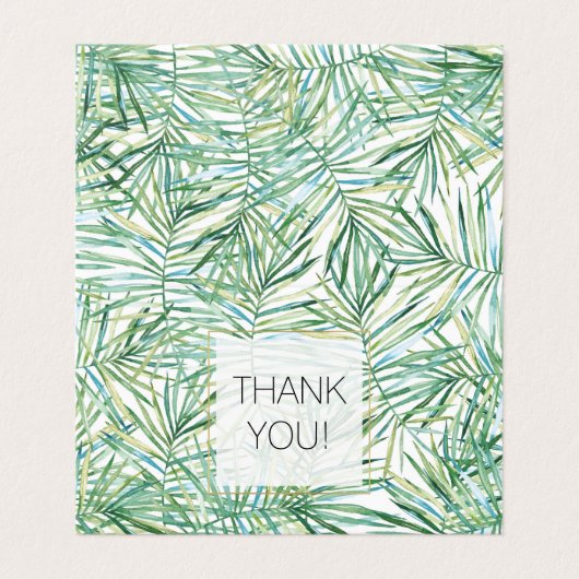 Merci d'aquarelle Feuille vert tropical (Outside Unfolded)