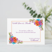 Merci d'aquarelle florale violet orange (Debout devant)