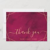 Merci d'aquarelle moderne de la Bourgogne rouge Ma (Devant)