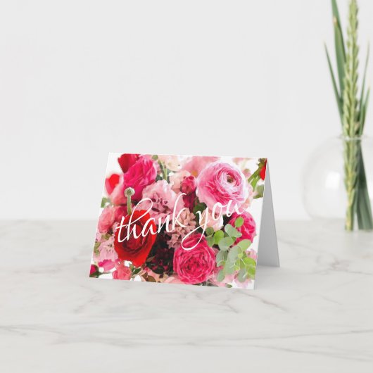 Merci  d'aquarelle Rose Modèle (Devant)