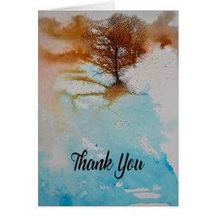 Merci d'arbre encré aquarelle
