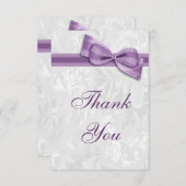 Merci d'arc de damassé blanche et de Faux (Devant / Derrière)