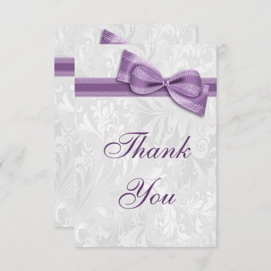 Merci d'arc de damassé blanche et de Faux (Devant / Derrière)