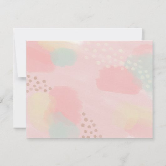 Merci d'art Abstrait Pastel Pink Peach (Dos)