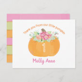 Merci d'automne de la petite fille Citrouille Flor (Devant / Derrière)