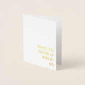 "Merci d'avoir accepté ma carte enfant" (Devant)