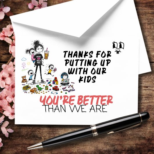 Merci d'avoir supporté nos enfants