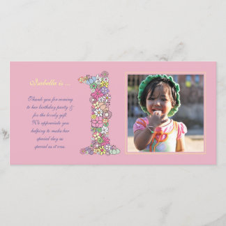 Merci d'Carte photo pour bébés filles