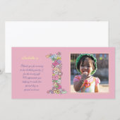 Merci d'Carte photo pour bébés filles (Devant / Derrière)