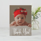 Merci de Baby Girl Photo Faire-part de naissance (Debout devant)