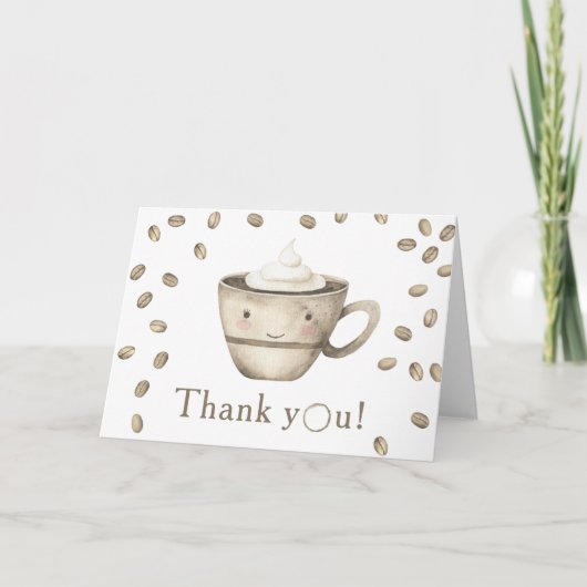Merci de Baby shower à café (Devant)