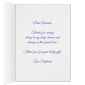 Merci de Baby shower à Parties scintillant florale (Intérieur (Droit))