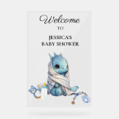 Merci de Baby shower Blue Dragon (Recto)