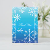 Merci de Baby shower Blue Winter Wonderland (Debout devant)