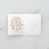 Merci de Baby shower Boho de Dreamcatcher Tribal 3 (Intérieur)