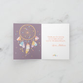 Merci de Baby shower Boho de Dreamcatcher Tribal 3 (Intérieur)