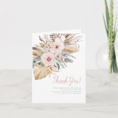 Merci de Baby shower Boho Pampas Grass (Devant)