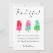 Merci de Baby shower coloré Popsicle (Devant)