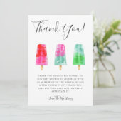 Merci de Baby shower coloré Popsicle (Debout devant)