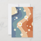 Merci de Baby shower Daisy des années 70 rétro Vin (Dos)