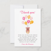 Merci de Baby shower de ballons à oreille mignonne (Devant)