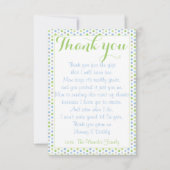 Merci de baby shower de carte de bébé (Devant)