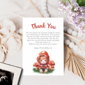 Merci de Baby shower de champignon rouge