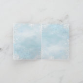 Merci de Baby shower de  de boule de neige bleu (Intérieur)