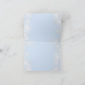 Merci de Baby shower de  de boule de neige bleu (Intérieur)