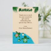 Merci de baby shower de famille de TORTUE de mer (Debout devant)