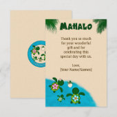 Merci de baby shower de famille de TORTUE de mer (Devant / Derrière)