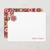 Merci de baby shower de fleurs de fleurs de (Devant / Derrière)